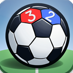 ScoreShare app icon: a soccer ball showing the score 3–2
